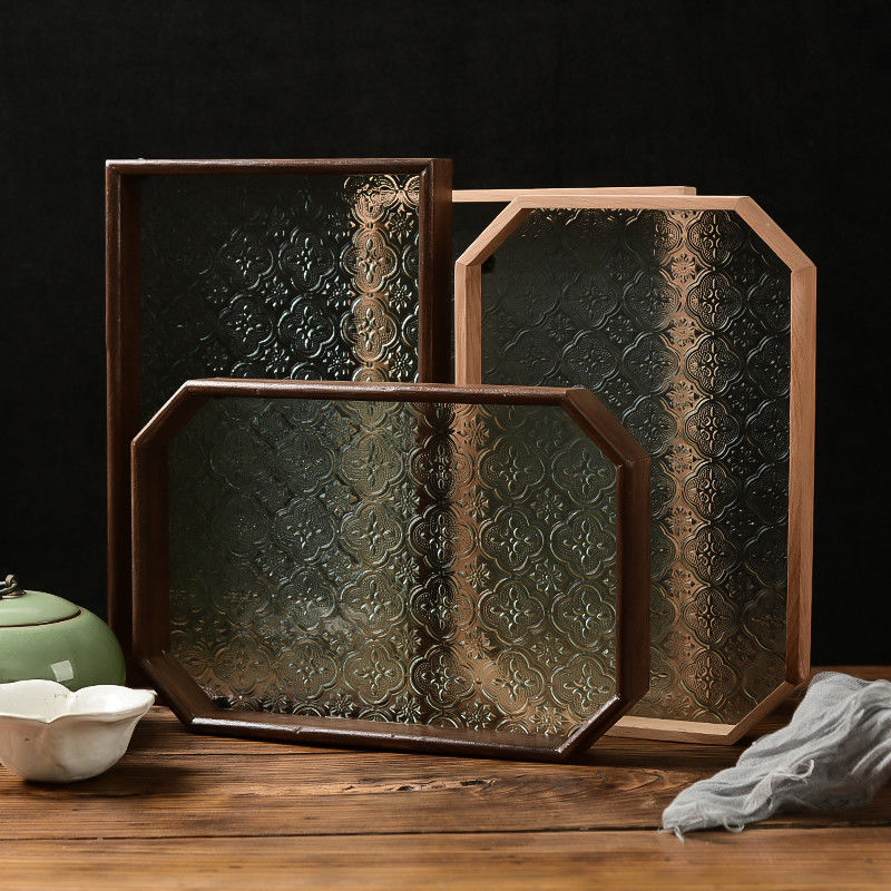 Verre trempé à bord poli, à motifs, clair Moru teinté Moru verre ultra clair