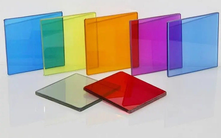 12 mm de verre teint tempéré coloré avec bleu/jaune/brun/vert, etc.