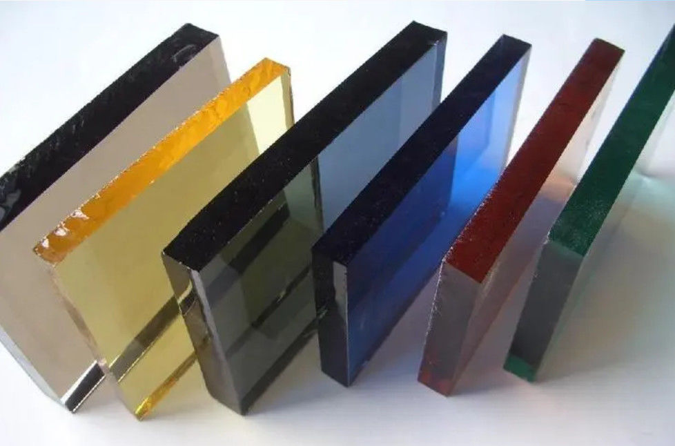 12 mm de verre teint tempéré coloré avec bleu/jaune/brun/vert, etc.