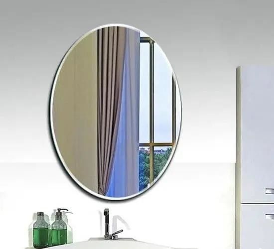 Miroir verre décoratif salle de bains Sécurité claire flottant autour du miroir Ntique