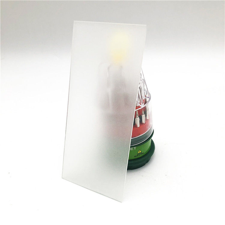 3 mm 4 mm verre trempé gravé à l'acide verre figé glacé utilisé pour les portes de salle de bain