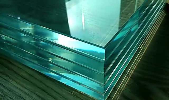 Verre trempé transparent sur verre stratifié 6,38/10.38/16/12 /13,52 mm bord poli en fer bas
